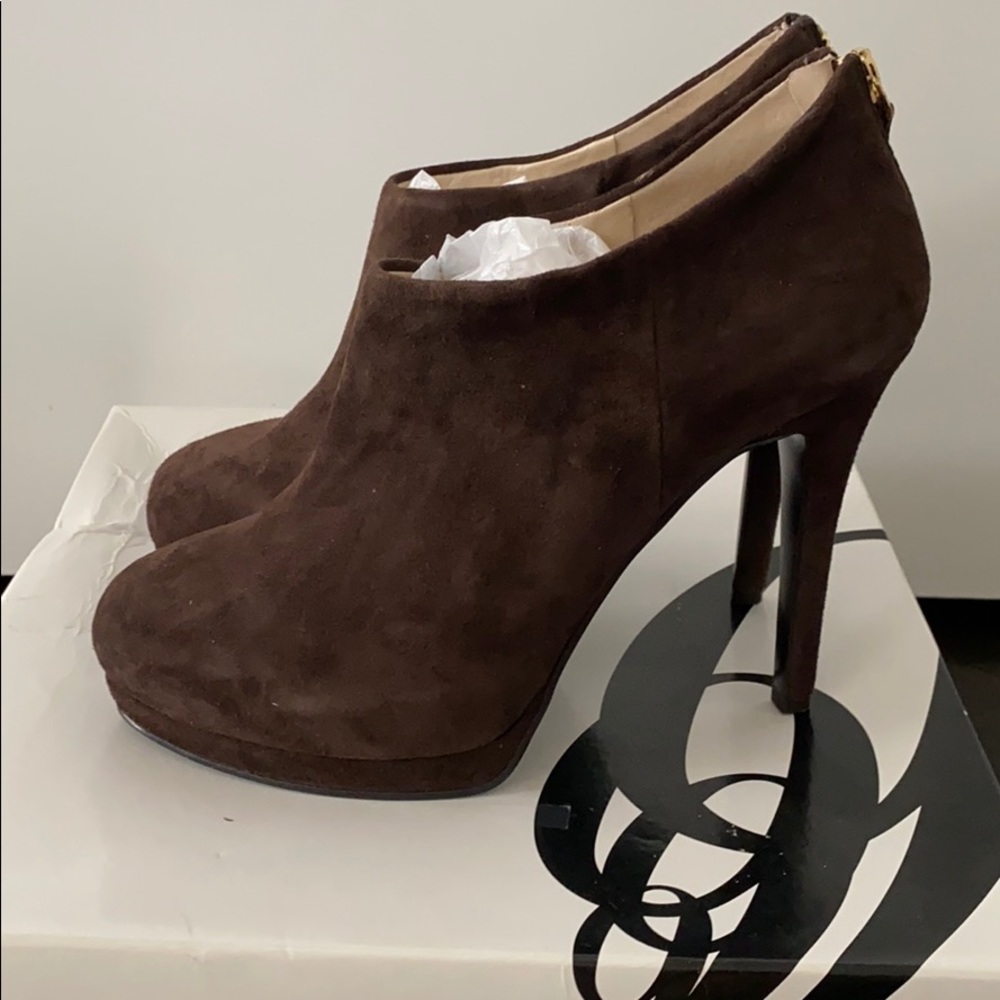 Nine West Haywire Heels Suede Brown size 6
